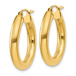 Cargar imagen en el visor de la galería, 18K Yellow White Gold 25mm x 4mm Classic Round Hoop Earrings
