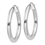 Lataa kuva Galleria-katseluun, 18K Yellow White Gold 35mm x 4mm Classic Round Hoop Earrings
