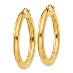 Ladda upp bild till gallerivisning, 18K Yellow White Gold 35mm x 4mm Classic Round Hoop Earrings
