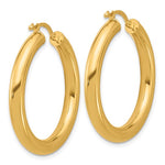 Cargar imagen en el visor de la galería, 18K Yellow White Gold 35mm x 4mm Classic Round Hoop Earrings
