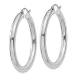 Lataa kuva Galleria-katseluun, 18K Yellow White Gold 40mm x 4mm Classic Round Hoop Earrings
