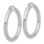 將圖片載入圖庫檢視器 18K Yellow White Gold 40mm x 4mm Classic Round Hoop Earrings
