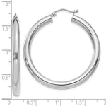 Kép betöltése a galériamegjelenítőbe: 18K Yellow White Gold 40mm x 4mm Classic Round Hoop Earrings
