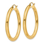 Kép betöltése a galériamegjelenítőbe: 18K Yellow White Gold 40mm x 4mm Classic Round Hoop Earrings
