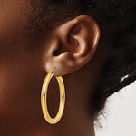 Ladda upp bild till gallerivisning, 18K Yellow White Gold 40mm x 4mm Classic Round Hoop Earrings
