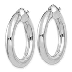 Cargar imagen en el visor de la galería, 18K Yellow White Gold 30mm x 5mm Classic Round Hoop Earrings
