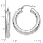 Kép betöltése a galériamegjelenítőbe: 18K Yellow White Gold 30mm x 5mm Classic Round Hoop Earrings
