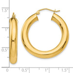 Lataa kuva Galleria-katseluun, 18K Yellow White Gold 30mm x 5mm Classic Round Hoop Earrings
