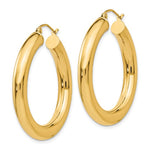 Indlæs billede til gallerivisning 18K Yellow White Gold 35mm x 5mm Classic Round Hoop Earrings
