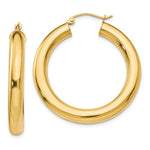 Carregar imagem no visualizador da galeria, 18K Yellow White Gold 35mm x 5mm Classic Round Hoop Earrings
