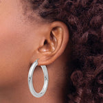 Lade das Bild in den Galerie-Viewer, 18K Yellow White Gold 40mm x 5mm Classic Round Hoop Earrings
