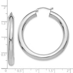 Kép betöltése a galériamegjelenítőbe: 18K Yellow White Gold 40mm x 5mm Classic Round Hoop Earrings
