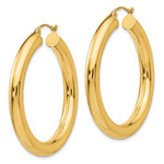 Kép betöltése a galériamegjelenítőbe: 18K Yellow White Gold 40mm x 5mm Classic Round Hoop Earrings
