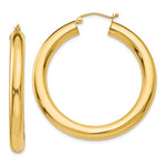 Cargar imagen en el visor de la galería, 18K Yellow White Gold 40mm x 5mm Classic Round Hoop Earrings
