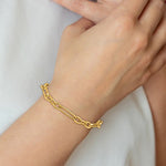 이미지를 갤러리 뷰어에 로드 , 18k Yellow Gold 6.4mm Oval Paperclip Link Bracelet Anklet Necklace Pendant Charm Chain
