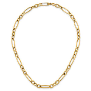 18k Yellow Gold 6.4mm Oval Paperclip Link Bracelet Anklet Necklace Pendant Charm Chain