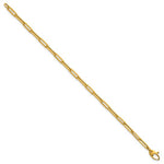 Charger l&#39;image dans la galerie, 18k 14k Yellow Rose White Gold 4mm Flat Paperclip Link Bracelet Chain
