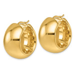 Załaduj obraz do przeglądarki galerii, 18K 14K Yellow Gold 27mm x 15mm Classic Round Hoop Earrings
