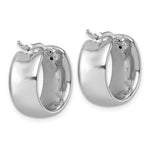 Load image into Gallery viewer, 18K Yellow White Gold 18mm x 8mm Classic Round Hoop Earrings
