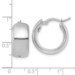 Load image into Gallery viewer, 18K Yellow White Gold 18mm x 8mm Classic Round Hoop Earrings
