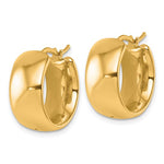 Indlæs billede til gallerivisning 18K Yellow White Gold 18mm x 8mm Classic Round Hoop Earrings
