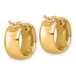 画像をギャラリービューアに読み込む, 18K Yellow White Gold 18mm x 8mm Classic Round Hoop Earrings
