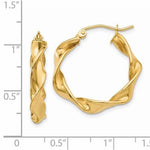 Kép betöltése a galériamegjelenítőbe: 14k Yellow Gold Classic Twisted Round Hoop Earrings 25mm x 4mm
