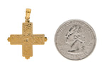 Φόρτωση εικόνας στο εργαλείο προβολής Συλλογής, 14k Yellow Gold Jerusalem Cross Reversible Pendant Charm
