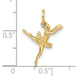 이미지를 갤러리 뷰어에 로드 , 14k Yellow Gold Ballerina Ballet Dancer 3D Small Pendant Charm
