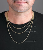 Carica l&#39;immagine nel visualizzatore di Gallery, 10k White Gold 0.95mm Polished Cable Rope Necklace Pendant Chain
