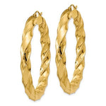 Загрузить изображение в средство просмотра галереи, 14k Yellow Gold Twisted Classic Round Hoop Earrings 47mm x 5mm
