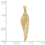 Lade das Bild in den Galerie-Viewer, 14k Yellow Gold Angel Wing Cut Out Pendant Charm
