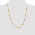 Lataa kuva Galleria-katseluun, 14K Yellow Gold 2.4mm Flat Wheat Spiga Bracelet Anklet Choker Necklace Pendant Chain
