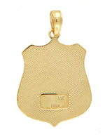 Cargar imagen en el visor de la galería, 14k Yellow Gold Police Badge Large Pendant Charm

