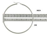 Φόρτωση εικόνας στο εργαλείο προβολής Συλλογής, 14k White Gold 67mm x 2.5mm Large Classic Round Hoop Earrings
