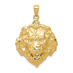 Załaduj obraz do przeglądarki galerii, 14k Yellow Gold Lion Head Large Pendant Charm
