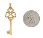 Charger l&#39;image dans la galerie, 14k Yellow Gold Key to My Heart Pendant Charm
