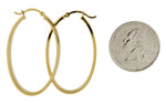 Kép betöltése a galériamegjelenítőbe: 14k Yellow Gold Classic Large Oval Hoop Earrings
