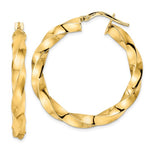 Load image into Gallery viewer, 14k Yellow Gold Classic Twisted Spiral Round Hoop Earrings 33mm x 4mm
