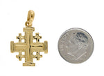 Φόρτωση εικόνας στο εργαλείο προβολής Συλλογής, 10k Yellow Gold Jerusalem Cross Pendant Charm

