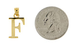 Cargar imagen en el visor de la galería, 14K Yellow Gold Uppercase Initial Letter F Block Alphabet Large Pendant Charm
