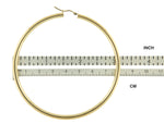 Load image into Gallery viewer, 14K Yellow Gold 80mm x 4mm Extra Large Giant Gigantic Big Round Classic Hoop Earrings
