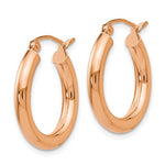 Lade das Bild in den Galerie-Viewer, 10k Rose Gold Classic Round Hoop Earrings 19mm x 3mm

