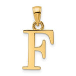 Carica l&#39;immagine nel visualizzatore di Gallery, 14K Yellow Gold Uppercase Initial Letter F Block Alphabet Large Pendant Charm
