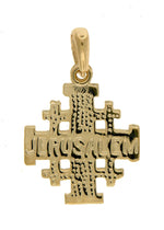 Φόρτωση εικόνας στο εργαλείο προβολής Συλλογής, 10k Yellow Gold Jerusalem Cross Pendant Charm

