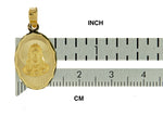 Kép betöltése a galériamegjelenítőbe: 14k Yellow Gold Sacred Heart of Jesus Oval Pendant Charm

