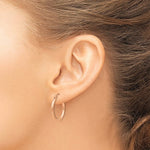 Lataa kuva Galleria-katseluun, 10k Rose Gold Classic Round Hoop Earrings 21mm x 2mm
