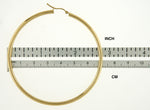 將圖片載入圖庫檢視器 14K Yellow Gold 70mm x 3mm Extra Large Giant Gigantic Big Lightweight Round Classic Hoop Earrings
