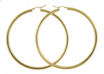 Cargar imagen en el visor de la galería, 14K Yellow Gold 80mm x 4mm Extra Large Giant Gigantic Big Round Classic Hoop Earrings
