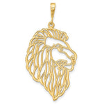 Indlæs billede til gallerivisning 14k Yellow Gold Lion Head Cut Out Pendant Charm
